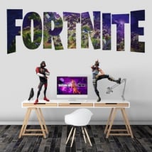 Adhesive vinyls and stickers video game fortnite