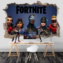 Wall stickers 3d video game fortnite