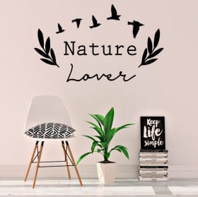 Vinyl and stickers english phrase nature lover