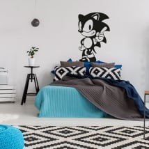 Decorative vinyls and stickers video games sonic