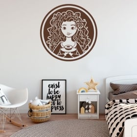 Decorative vinyls and stickers disney brave indomitable