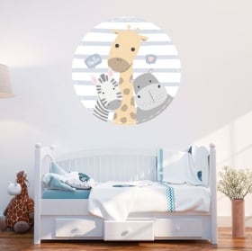 Vinyls and children's stickers elephant in the balloon