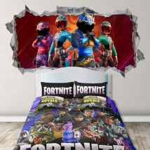 Decorative vinyls walls fortnite 3d video game