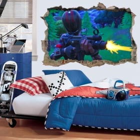 Stickers and vinyls hole 3d video game fortnite