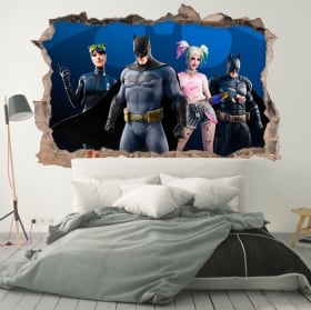 Vinyls and stickers hole wall fortnite 3d