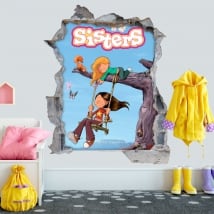 Wall stickers 3d the sisters