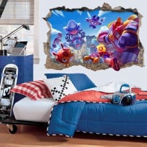 Vinyl stickers hole 3d video game brawl stars