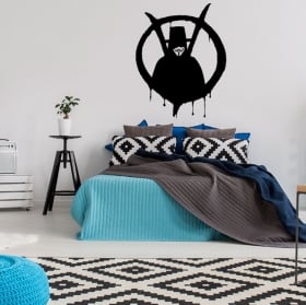 Decorative vinyls and stickers v for vendetta