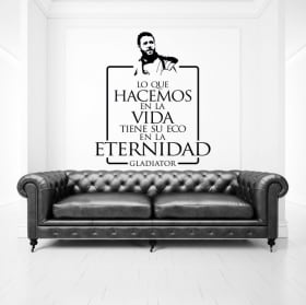 Decorative vinyls and stickers phrase gladiator