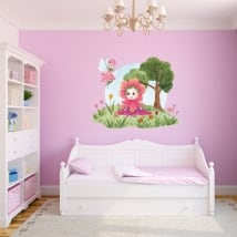 Children's vinyls and stickers watercolor flower fairies