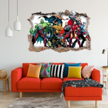 Decorative vinyl 3d marvel superhero yellowjacket