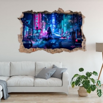 Cyberpunk 3d adhesive vinyl