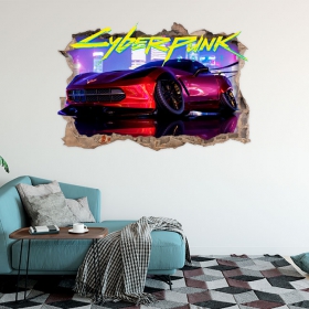 Cyberpunk 3d adhesive vinyl