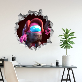 Adhesive vinyl video game among us 3d