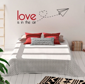 Vinyls and stickers english phrase love is in the air