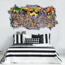 Vinyl and stickers hole wall dragon ball 3d