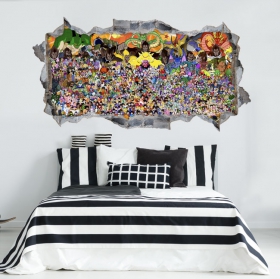 Vinyl and stickers hole wall dragon ball 3d