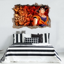 3d hole stickers dragon ball goku