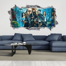 3d adhesive vinyl pirates of the caribbean