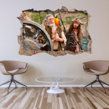 Vinyl and stickers hole 3d pirates of the caribbean