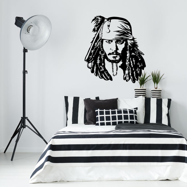 Jack Sparrow Wall Decal Jack Sparrow Vinyl Sticker Pirate Wall Decals Home Decor Nursery Decor (1pte) Captain Jack Sparrow Wall Art・ STL File for 3D printing・Cults
