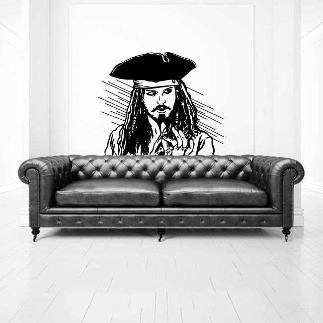Jack Sparrow Wall Decal Jack Sparrow Vinyl Sticker Pirate Wall Decals Home Decor Nursery Decor (1pte) Captain Jack Sparrow Wall Art・ STL File for 3D printing・Cults
