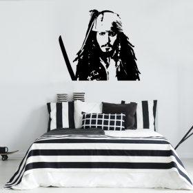 Adhesive vinyl jack sparrow pirates of the caribbean