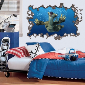 Decorative vinyl 3d ice age the great cataclysm