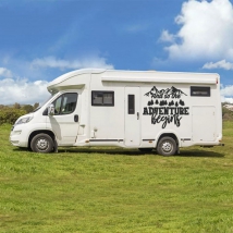 Decorative vinyl phrase in english for motorhomes