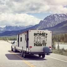 English phrase stickers for caravans
