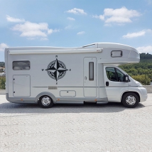 Vinyls compass rose for motorhomes