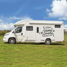 Vinyl and stickers motorhomes phrase happy camper