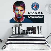 Vinyl and stickers football lionel messi paris saint-germain