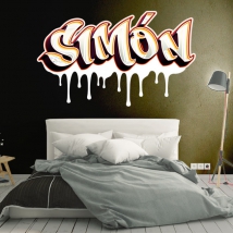Graffiti vinyl stickers with personalized names