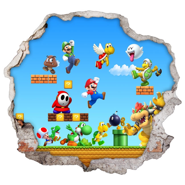 🥇 Vinyl and stickers for children or youth mario bros 🥇