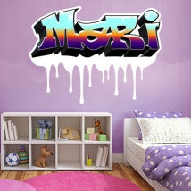 Custom names graffiti effects stickers