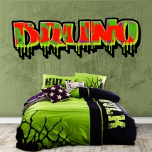 Graffiti effect vinyl with personalized name