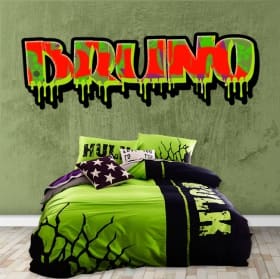 Graffiti effect vinyl with personalized name