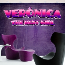 Vinyl personalized name and phrase the best girl