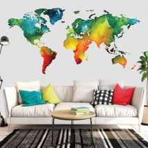 Vinyls colored world map