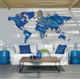Vinyls stickers colored world map