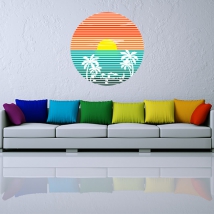 Decorative vinyls and stickers sunset on the beach