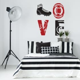Decorative vinyls and stickers love rugby