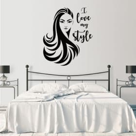 I love my style woman face stickers