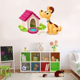 Children's vinyls dog at home