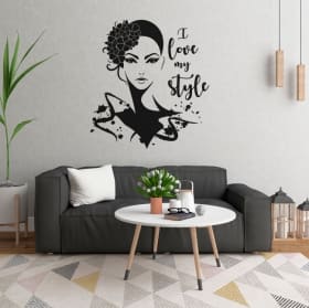Vinyls woman's face i love my style