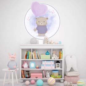 Vinyl for children or babies bear with balloon