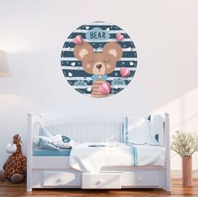 Vinyl and stickers for children or babies romantic bear
