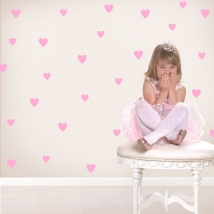 Vinyl and stickers kit hearts