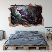 Vinyl 3d marvel illustration spider-man and venom